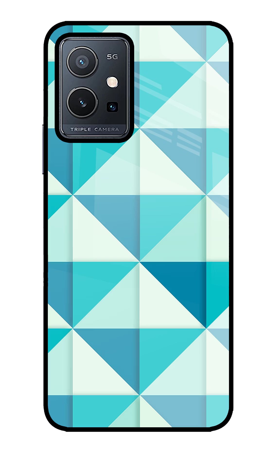 Abstract Vivo Y75 5G/Vivo T1 5G Glass Case Back Cover by Casekaro