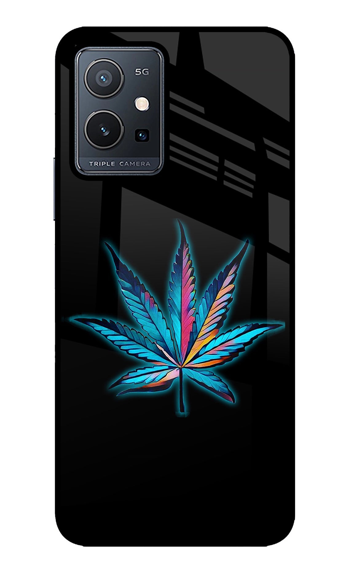 Weed Vivo Y75 5G/Vivo T1 5G Glass Case