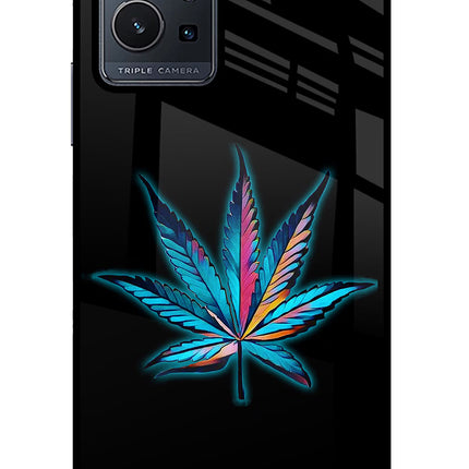 Weed Vivo Y75 5G/Vivo T1 5G Glass Case Back Cover by Casekaro