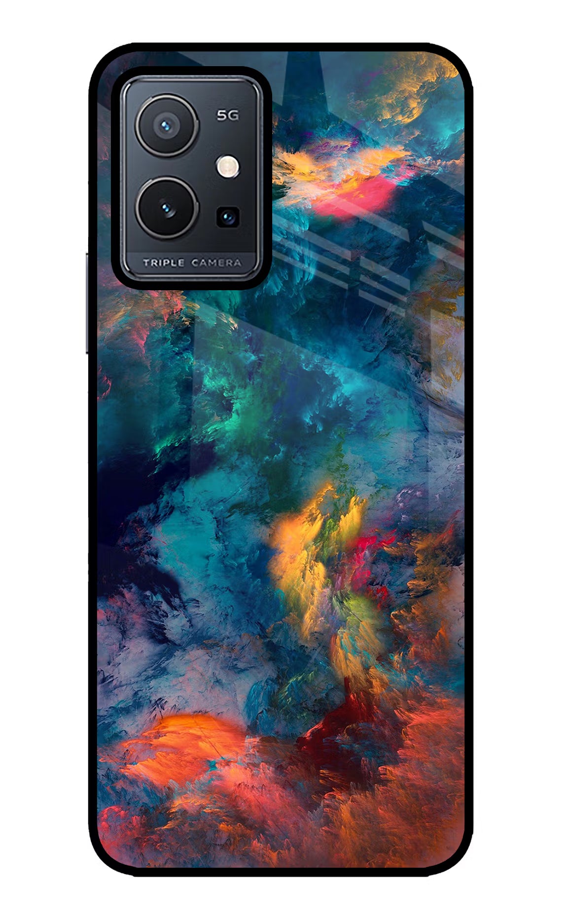 Artwork Paint Vivo Y75 5G/Vivo T1 5G Glass Case Back Cover by Casekaro