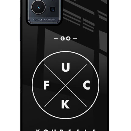 Go Fuck Yourself Vivo Y75 5G/Vivo T1 5G Glass Case Back Cover by Casekaro
