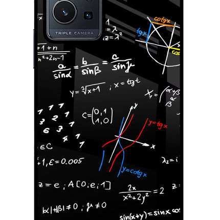 Mathematics Formula Vivo Y75 5G/Vivo T1 5G Glass Case Back Cover by Casekaro