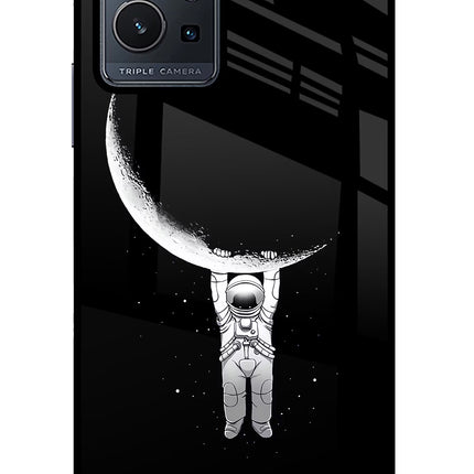 Moon Space Vivo Y75 5G/Vivo T1 5G Glass Case Back Cover by Casekaro