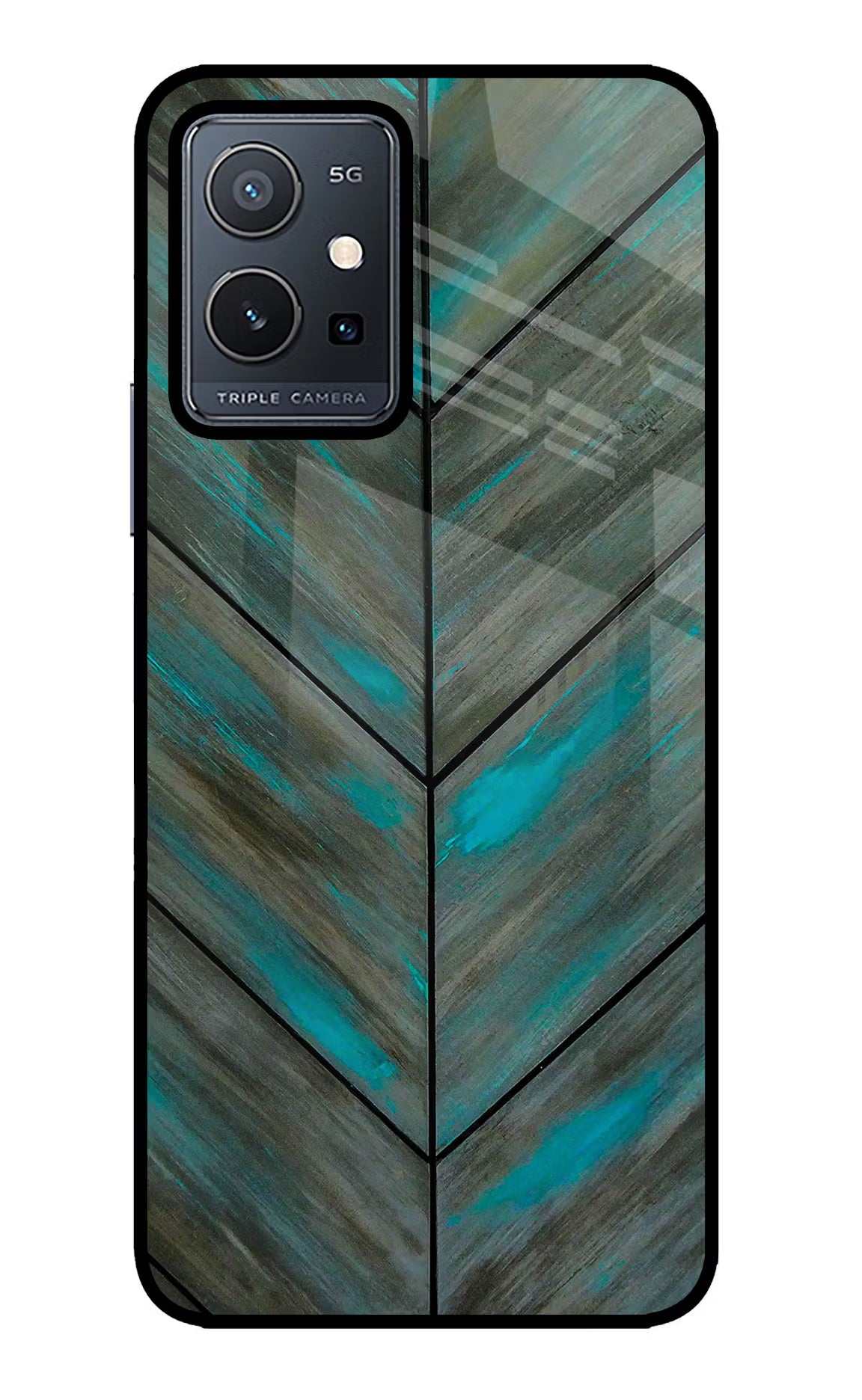 Pattern Vivo Y75 5G/Vivo T1 5G Glass Case Back Cover by Casekaro