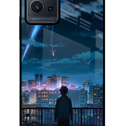 Anime Vivo Y75 5G/Vivo T1 5G Glass Case Back Cover by Casekaro