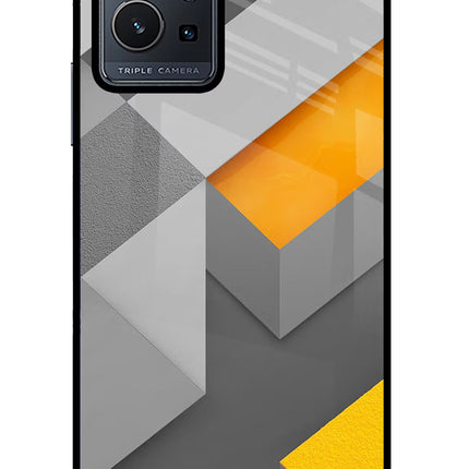 Abstract Vivo Y75 5G/Vivo T1 5G Glass Case Back Cover by Casekaro