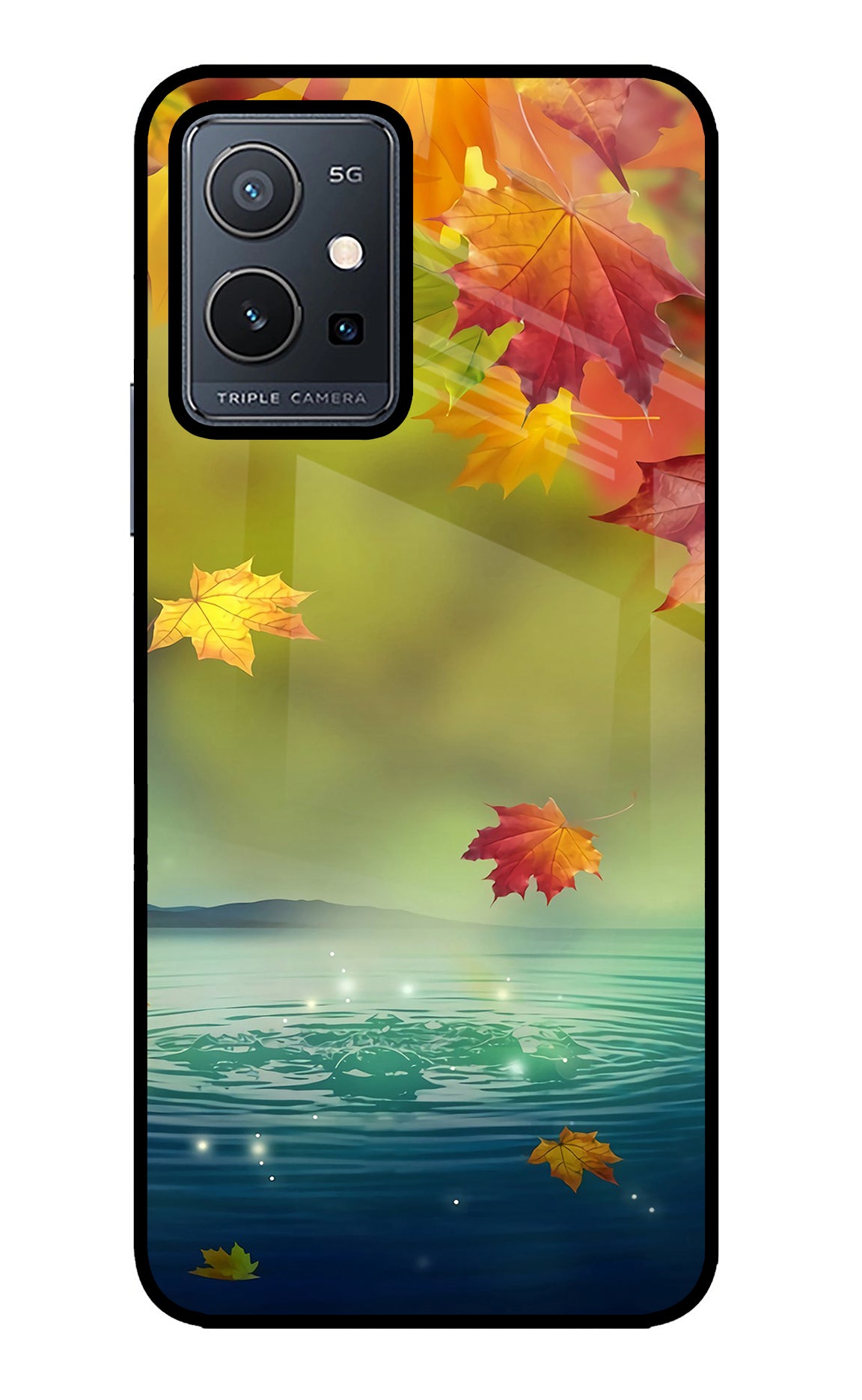 Flowers Vivo Y75 5G/Vivo T1 5G Glass Case