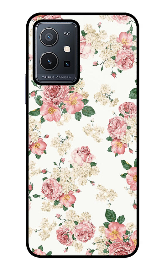 Flowers Vivo Y75 5G/Vivo T1 5G Glass Case
