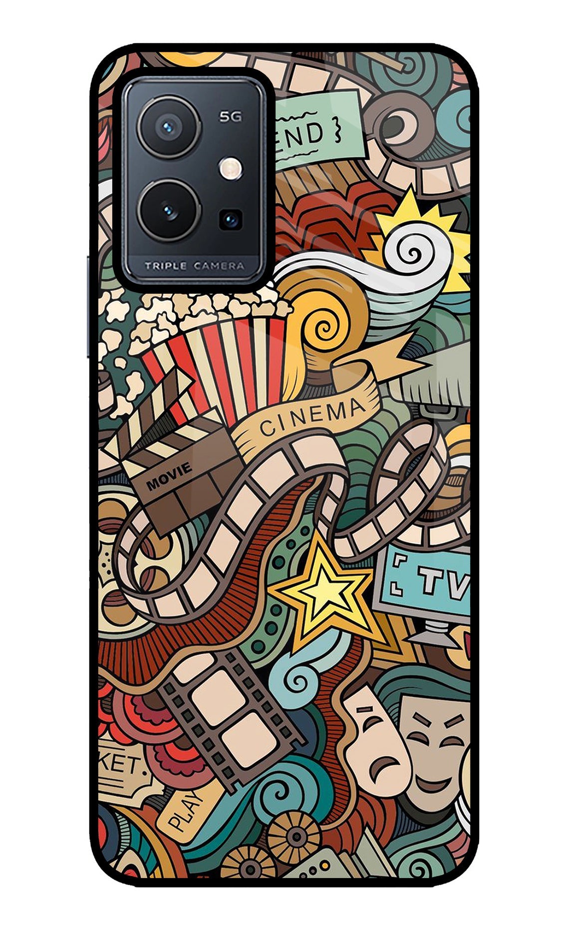 Cinema Abstract Vivo Y75 5G/Vivo T1 5G Back Cover