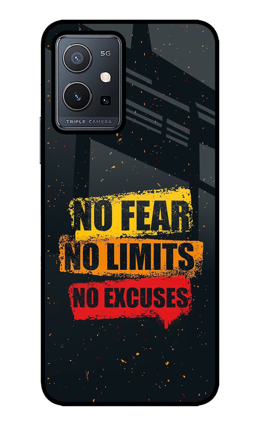 No Fear No Limits No Excuse Vivo Y75 5G/Vivo T1 5G Glass Case