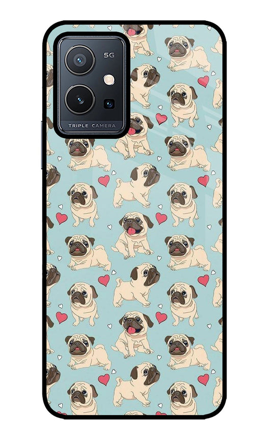 Pug Dog Vivo Y75 5G/Vivo T1 5G Glass Case