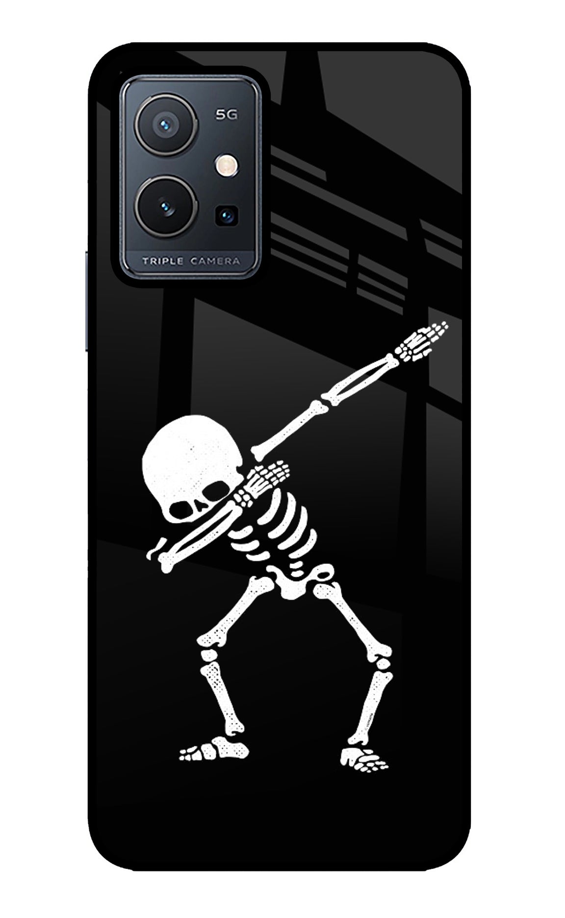 Dabbing Skeleton Art Vivo Y75 5G/Vivo T1 5G Back Cover