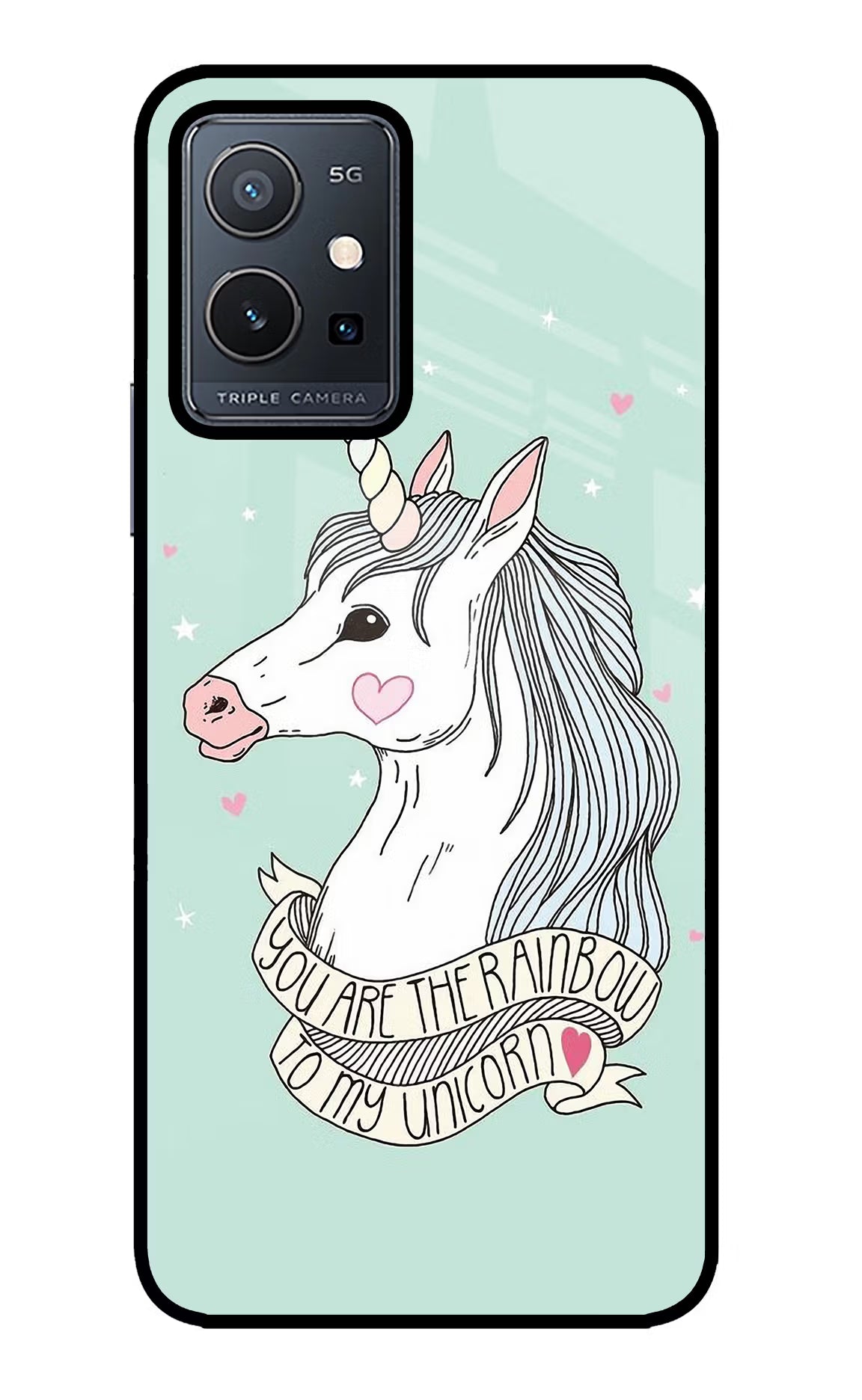 Unicorn Wallpaper Vivo Y75 5G/Vivo T1 5G Glass Case Back Cover by Casekaro