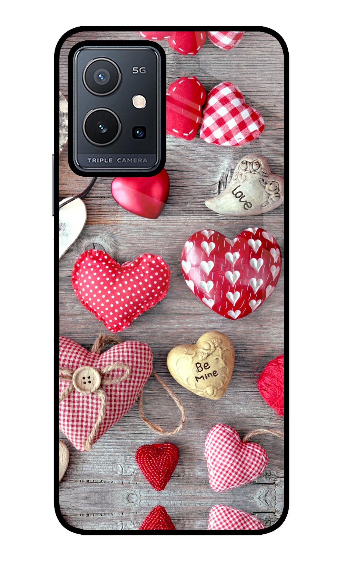 Love Wallpaper Vivo Y75 5G/Vivo T1 5G Glass Case Back Cover by Casekaro