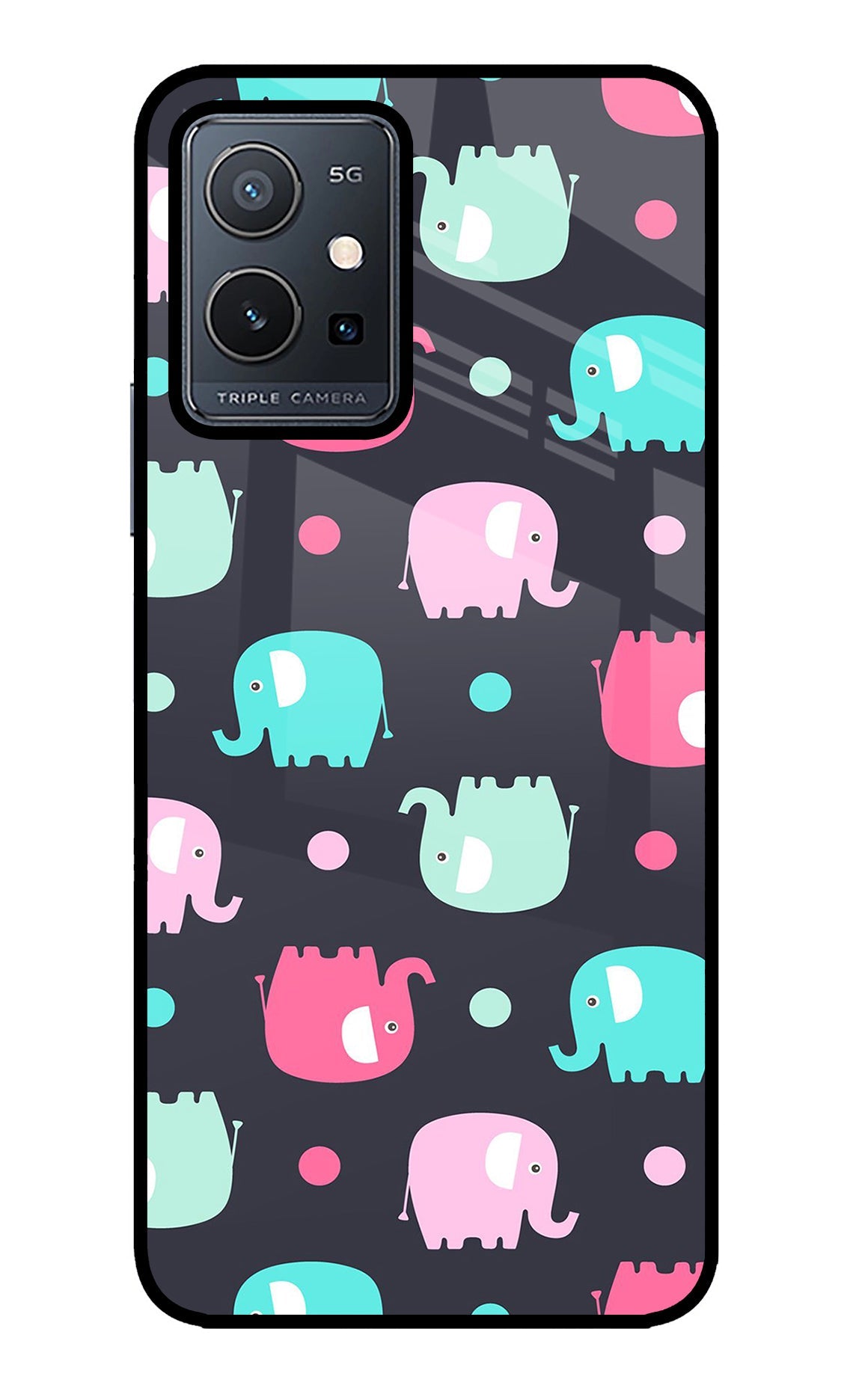 Elephants Vivo Y75 5G/Vivo T1 5G Back Cover