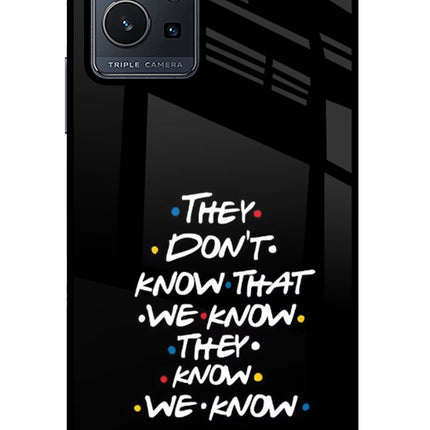 FRIENDS Dialogue Vivo Y75 5G/Vivo T1 5G Glass Case Back Cover by Casekaro
