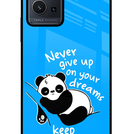 Keep Sleeping Vivo Y75 5G/Vivo T1 5G Glass Case Back Cover by Casekaro