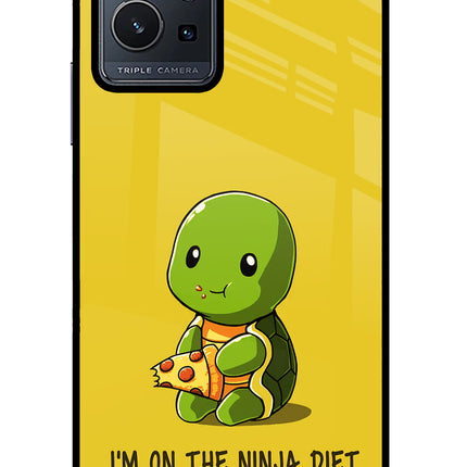 I'm on Ninja Diet Vivo Y75 5G/Vivo T1 5G Glass Case Back Cover by Casekaro
