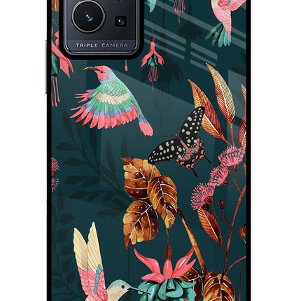 Birds Vivo Y75 5G/Vivo T1 5G Glass Case Back Cover by Casekaro