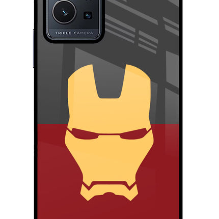 Ironman Vivo Y75 5G/Vivo T1 5G Glass Case Back Cover by Casekaro