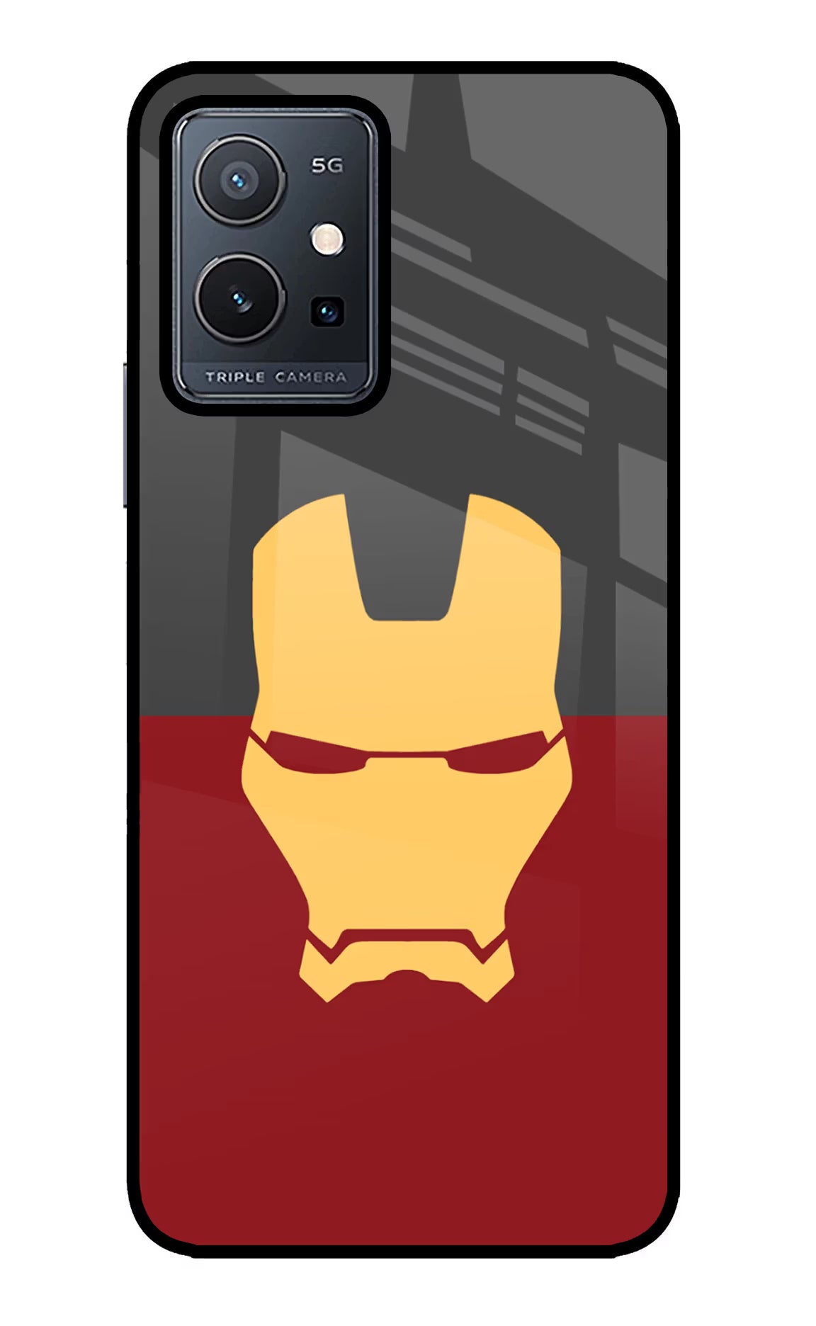 Ironman Vivo Y75 5G/Vivo T1 5G Glass Case Back Cover by Casekaro