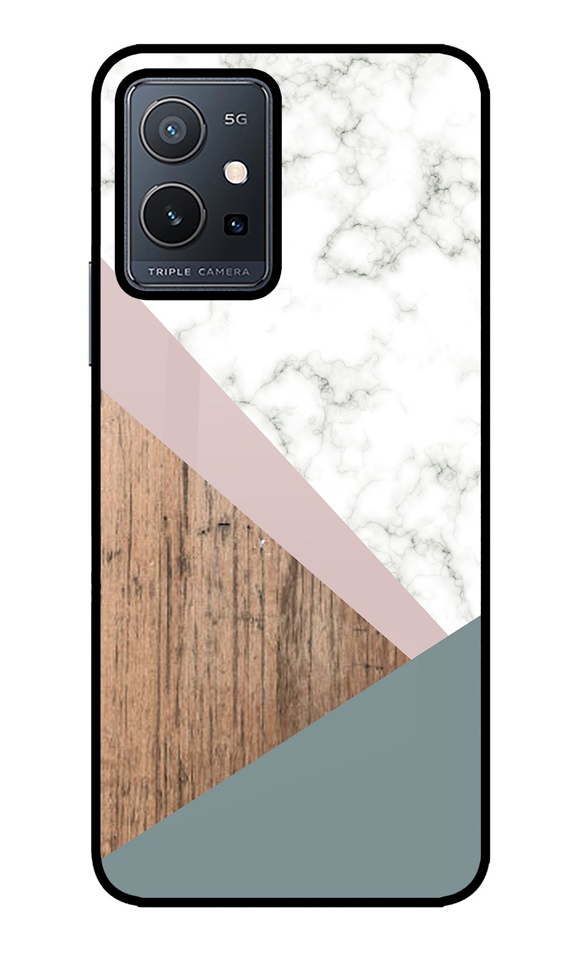 Marble wood Abstract Vivo Y75 5G/Vivo T1 5G Back Cover