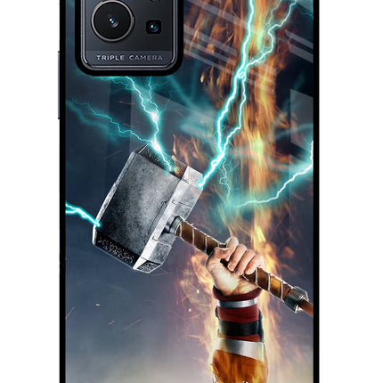 Thor Hammer Mjolnir Vivo Y75 5G/Vivo T1 5G Glass Case