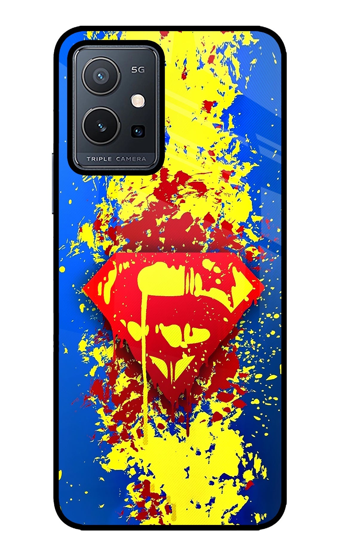 Superman logo Vivo Y75 5G/Vivo T1 5G Glass Case