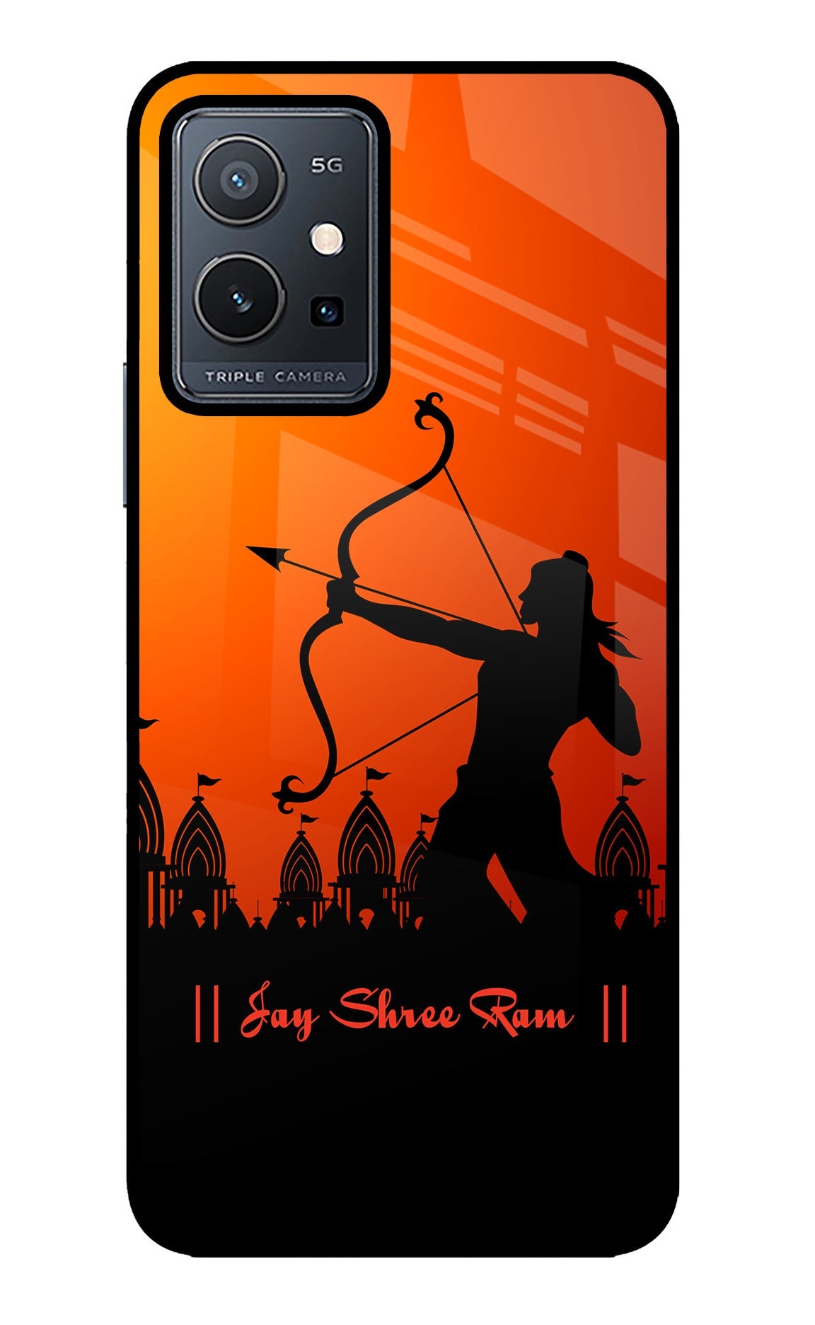 Lord Ram - 4 Vivo Y75 5G/Vivo T1 5G Glass Case