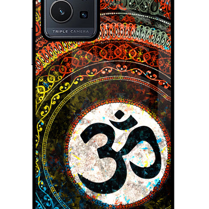 Om Cultural Vivo Y75 5G/Vivo T1 5G Glass Case Back Cover by Casekaro