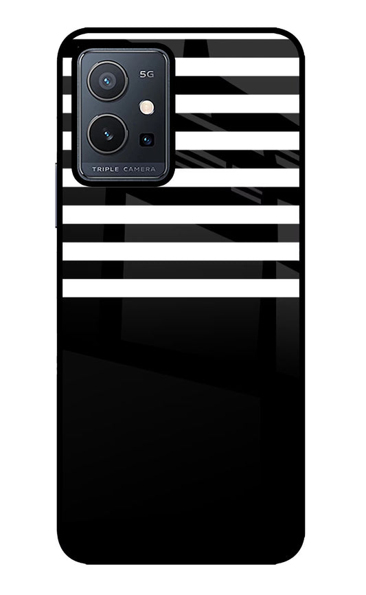Black and White Print Vivo Y75 5G/Vivo T1 5G Glass Case
