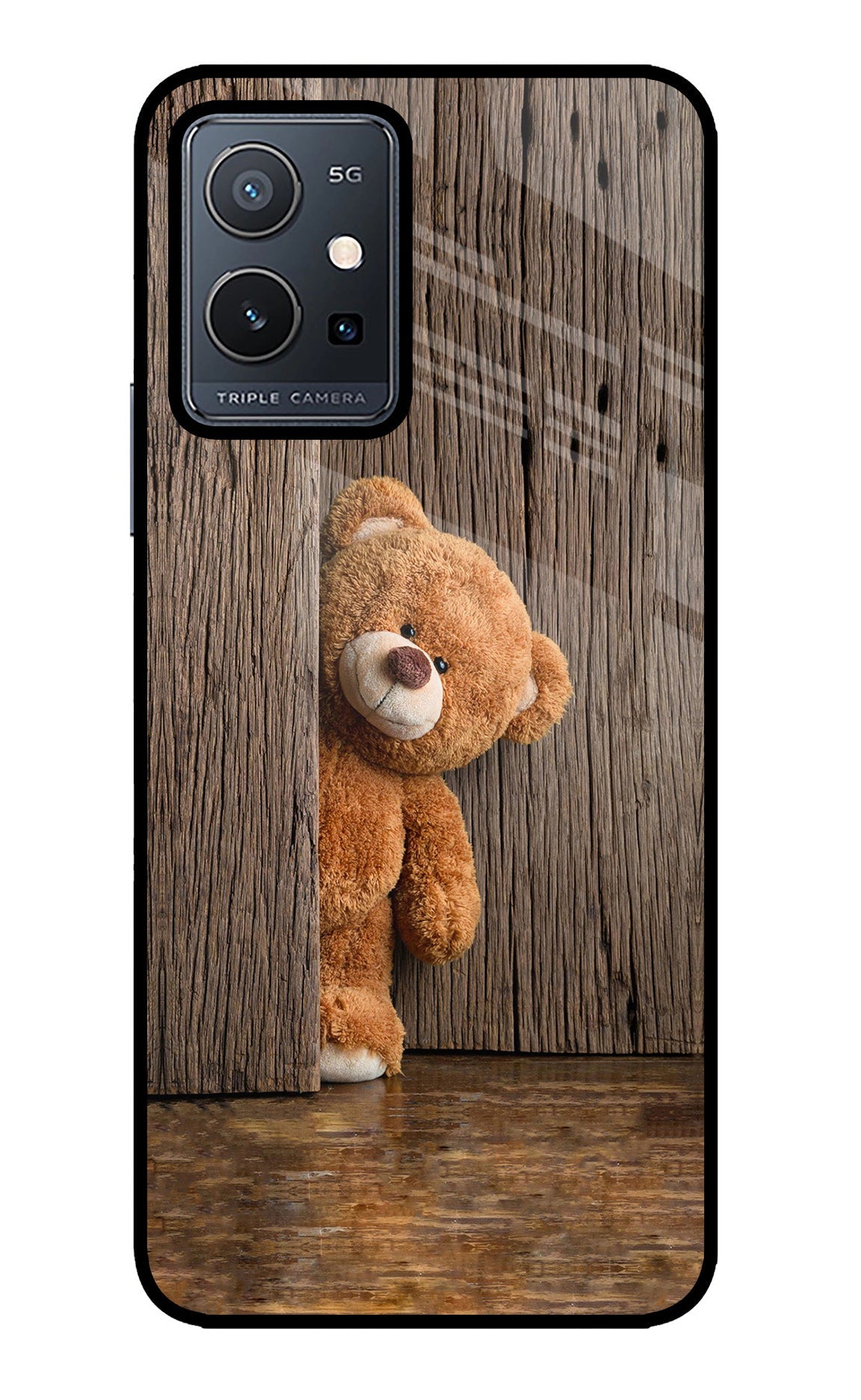 Teddy Wooden Vivo Y75 5G/Vivo T1 5G Back Cover