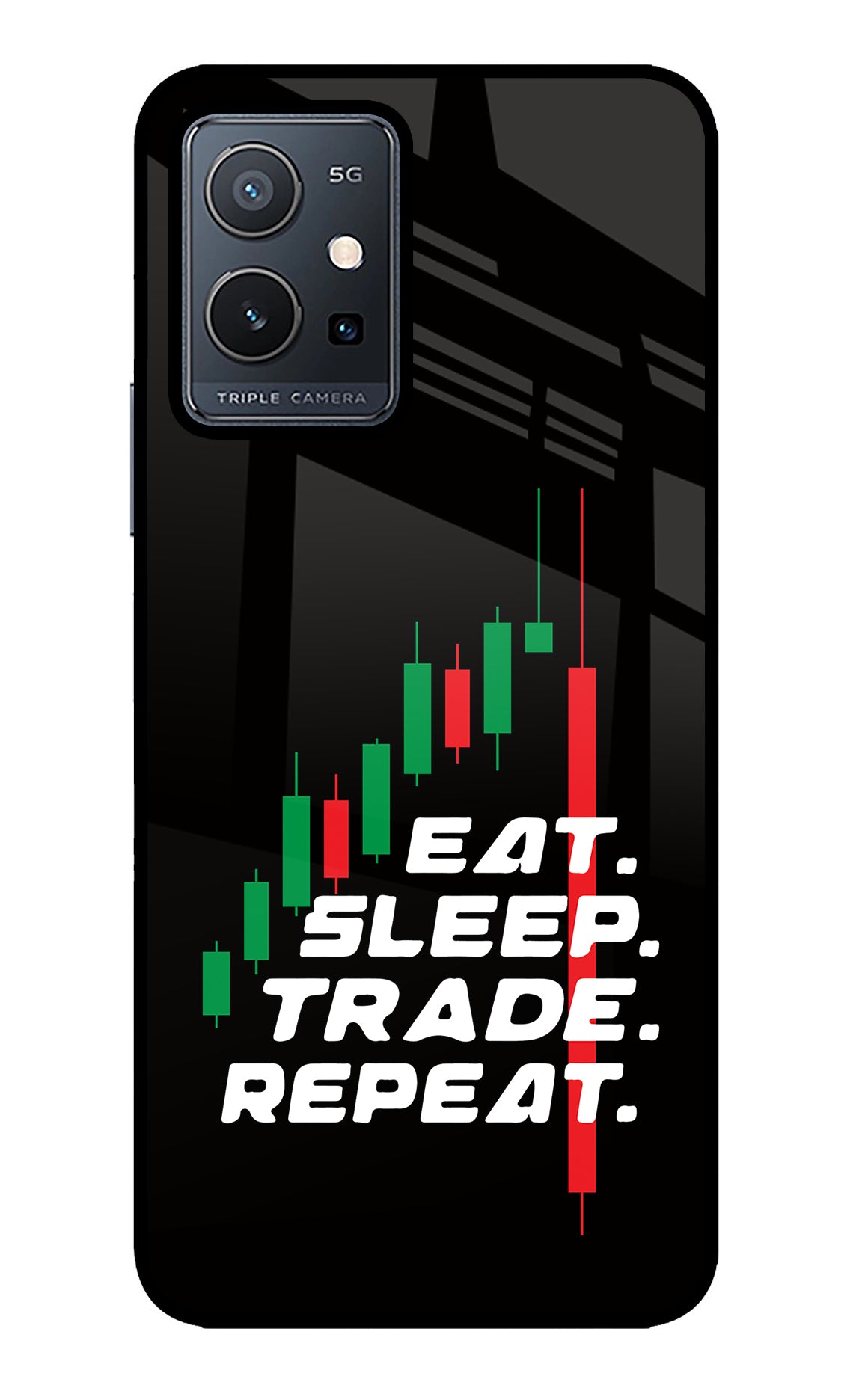 Eat Sleep Trade Repeat Vivo Y75 5G/Vivo T1 5G Back Cover