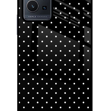White Dots Vivo Y75 5G/Vivo T1 5G Glass Case Back Cover by Casekaro