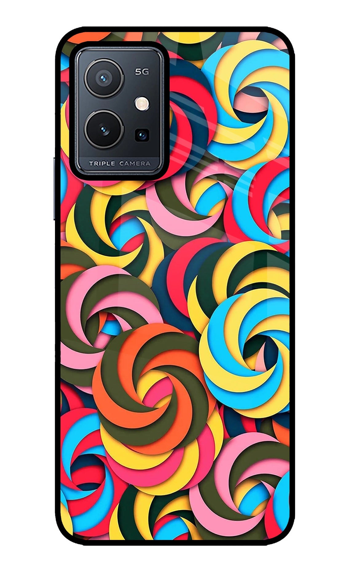 Spiral Pattern Vivo Y75 5G/Vivo T1 5G Back Cover