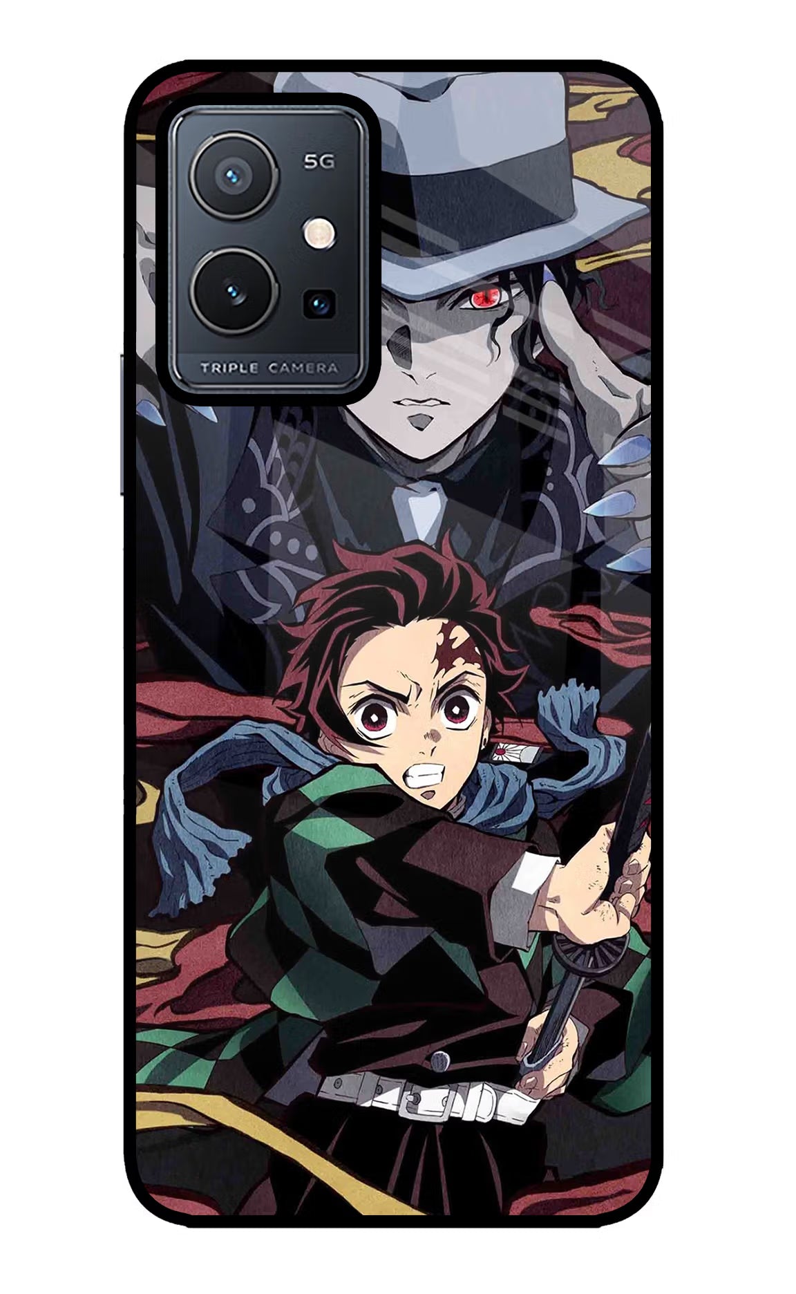Demon Slayer Vivo Y75 5G/Vivo T1 5G Glass Case