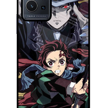 Demon Slayer Vivo Y75 5G/Vivo T1 5G Glass Case Back Cover by Casekaro