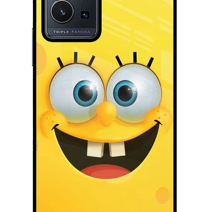 Sponge 1 Vivo Y75 5G/Vivo T1 5G Glass Case Back Cover by Casekaro