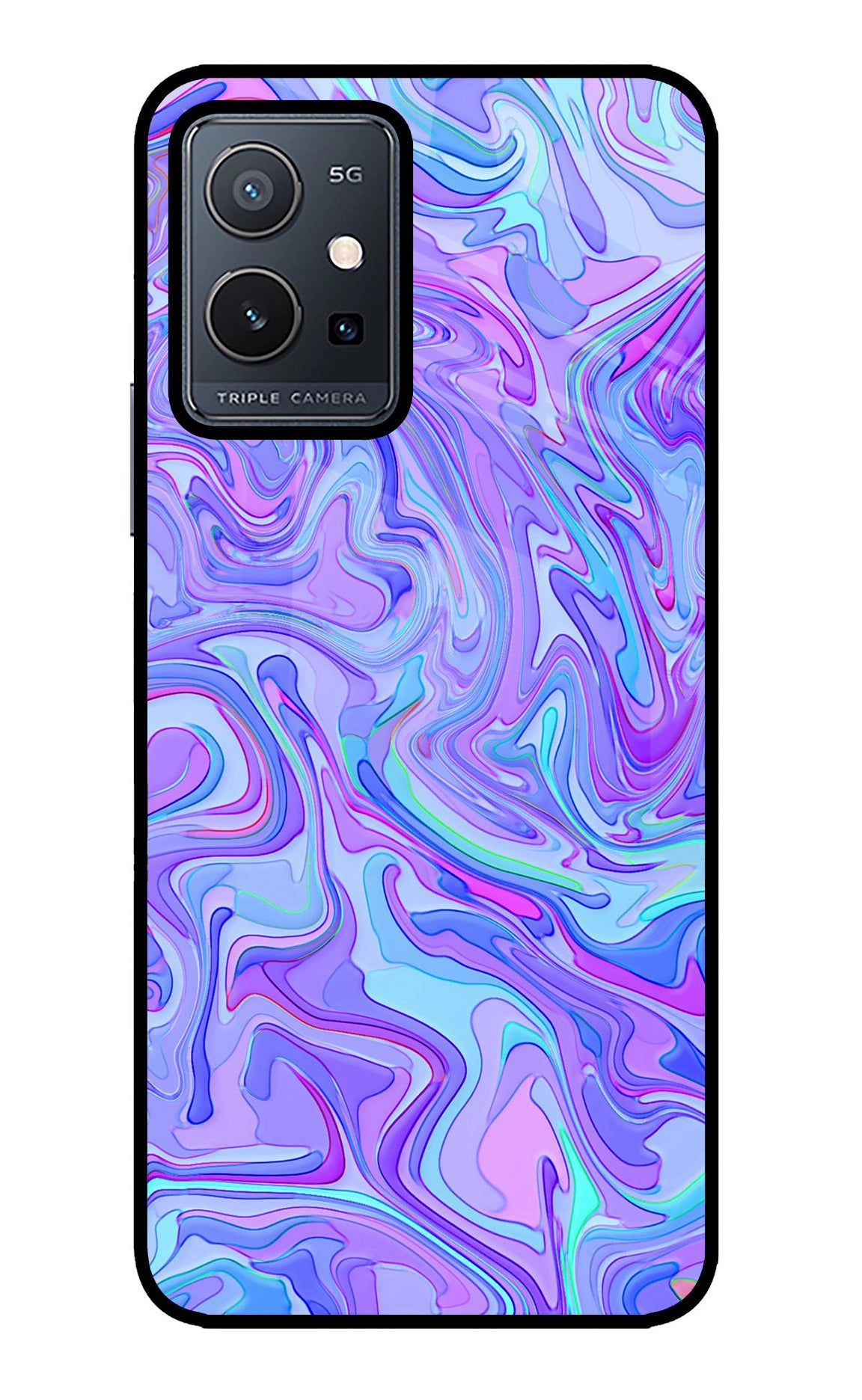 Glitter Vivo Y75 5G/Vivo T1 5G Glass Case