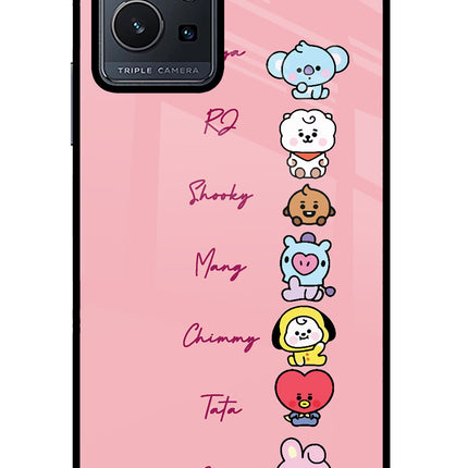 BTS names Vivo Y75 5G/Vivo T1 5G Glass Case Back Cover by Casekaro
