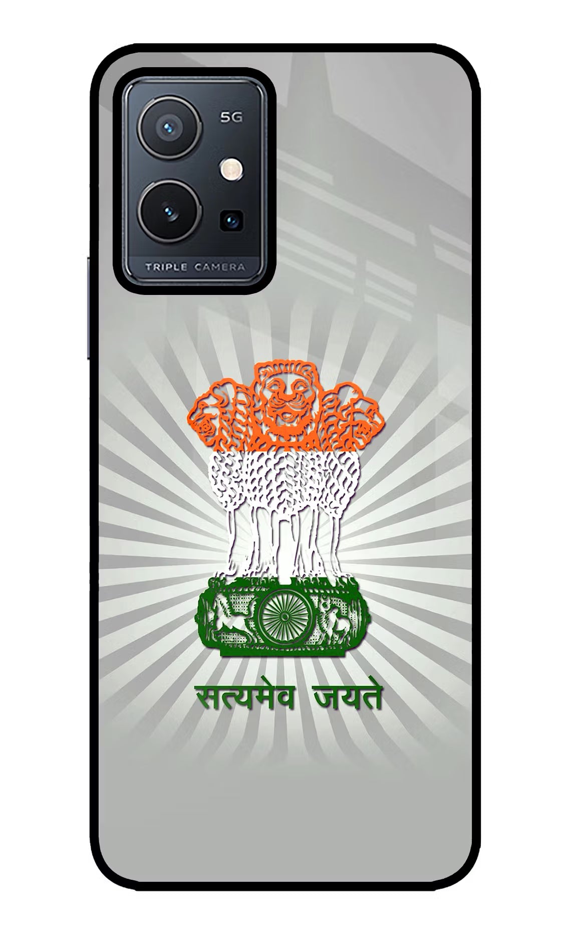 Satyamev Jayate Art Vivo Y75 5G/Vivo T1 5G Glass Case