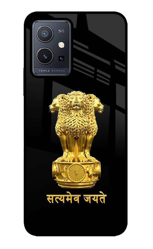 Satyamev Jayate Golden Vivo Y75 5G/Vivo T1 5G Glass Case