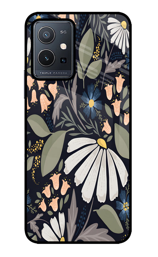 Flowers Art Vivo Y75 5G/Vivo T1 5G Glass Case