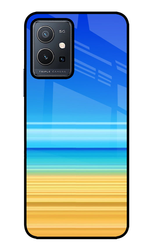 Beach Art Vivo Y75 5G/Vivo T1 5G Glass Case