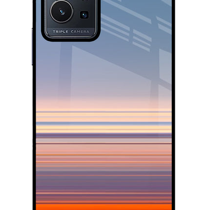 Morning Colors Vivo Y75 5G/Vivo T1 5G Glass Case Back Cover by Casekaro