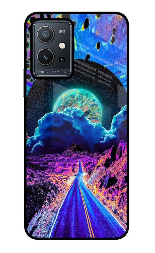 Psychedelic Painting Vivo Y75 5G/Vivo T1 5G Glass Case