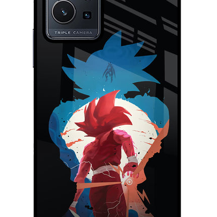 Goku Vivo Y75 5G/Vivo T1 5G Glass Case Back Cover by Casekaro
