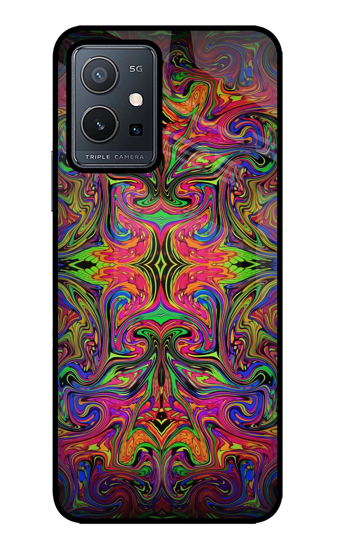 Psychedelic Art Vivo Y75 5G/Vivo T1 5G Back Cover