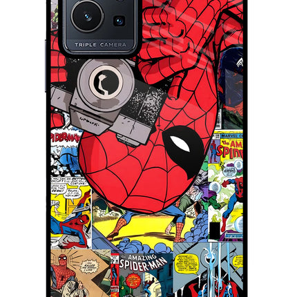 Spider Man Vivo Y75 5G/Vivo T1 5G Glass Case Back Cover by Casekaro