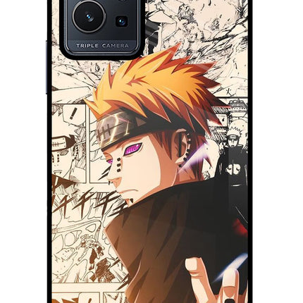 Pain Anime Vivo Y75 5G/Vivo T1 5G Glass Case Back Cover by Casekaro